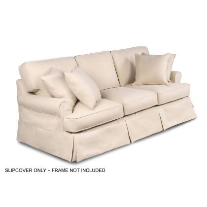 Sunset Trading Horizon T-Cushion Sofa Slipcover Performance Fabric Tan 