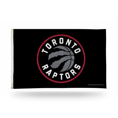 3' x 5' Gray and White NBA Toronto Raptors Rectangular Banner Flag 