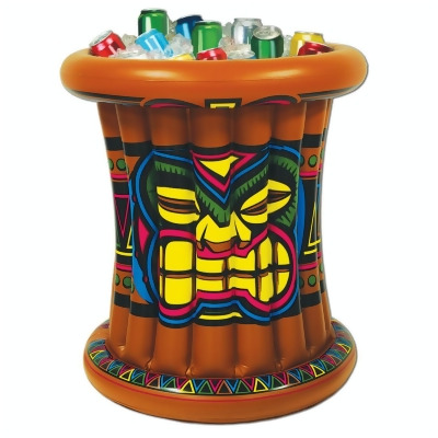 Pack of 6 Brown and Yellow Giant Inflatable Hawaiian Luau Tiki Drink Coolers 25