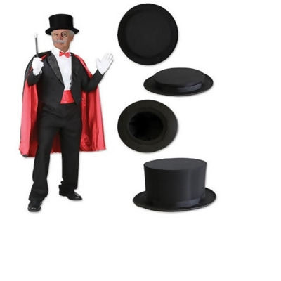Pack of 6 Magic Top Snap On Hat Costume Accessories - One Size 
