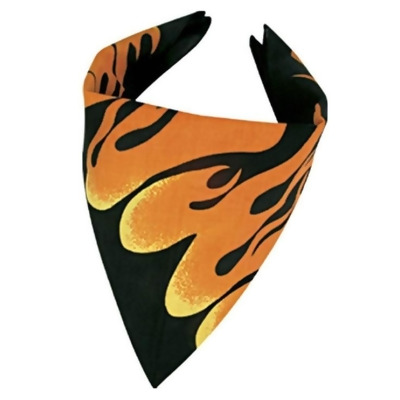 Club Pack of 12 Black and Orange Flame Halloween Bandana Costume Accessories 22
