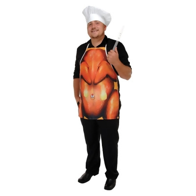 Pack of 6 Brown Happy Thanksgiving Turkey Kitchen Aprons - One Size 