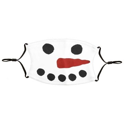 White and Black Snowman Double Layered Adult Face Mask 