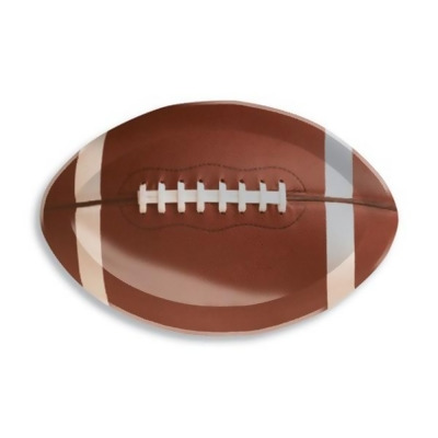 Club Pack of 12 Brown and White Football Shaped Tailgate Party Snack Trays 17