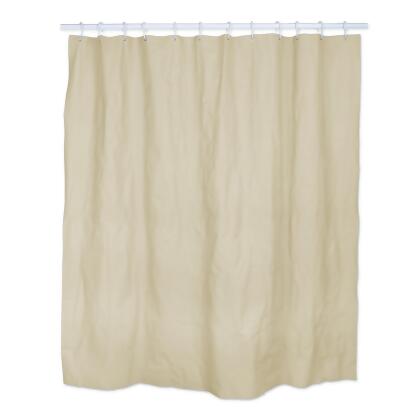 6' Solid Beige Rectangular Bathroom Collections and Essentials Shower Curtain 