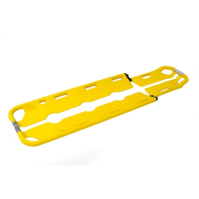 6' Yellow, Black, and Metallic Silver Rescue and Emergency Accessories Kemp USA Scoop Stretcher 