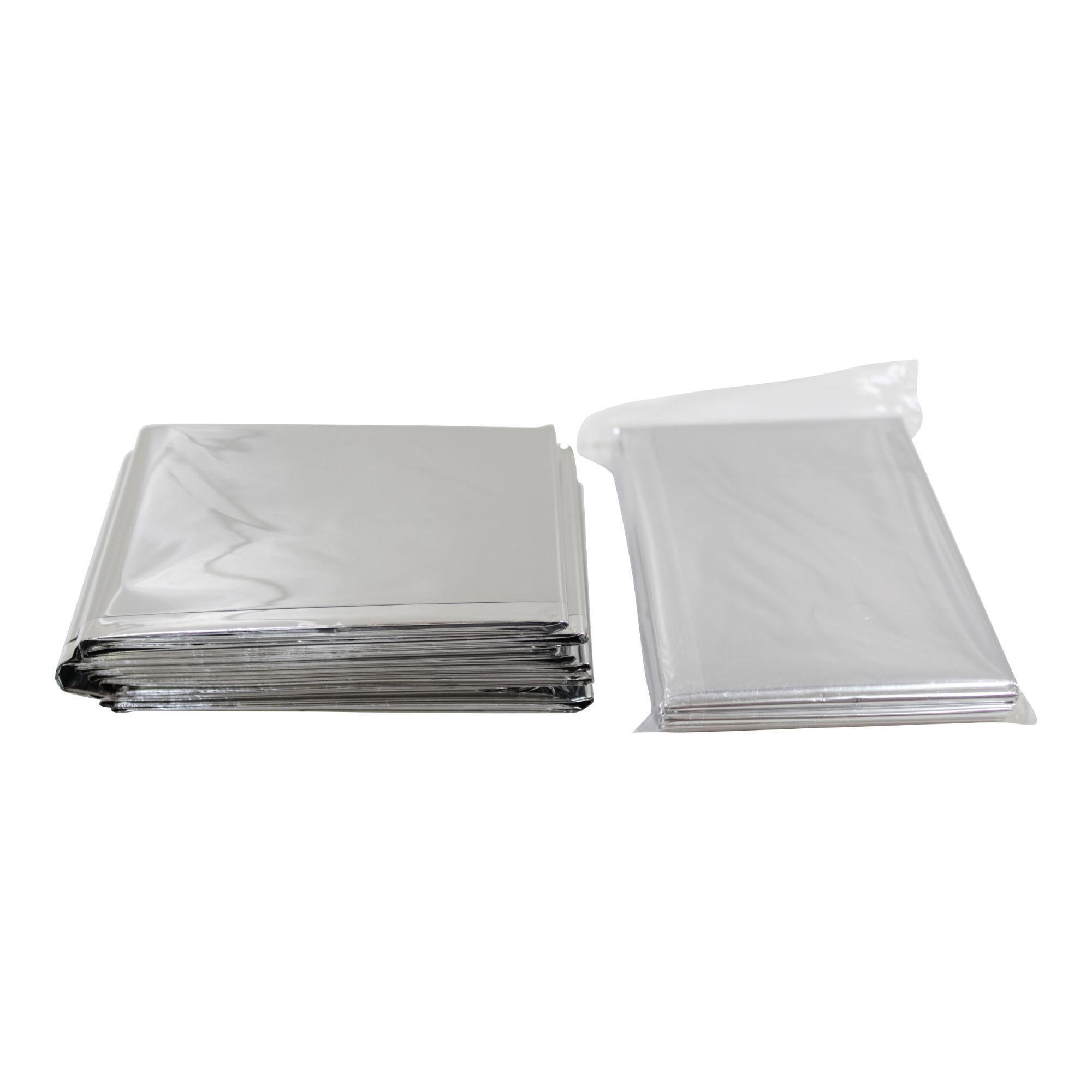6.5' Aluminum Gray Multi-purpose First Aid Kemp USA High-Quality Mylar Emergency Blanket