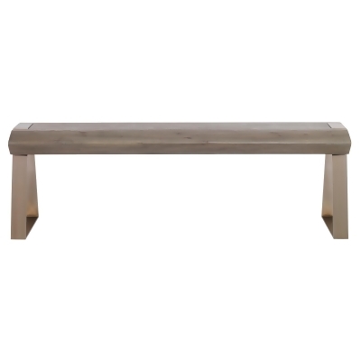 5' Cedar Brown and Fossil Gray Home Furniture and Collections Uttermost Acai Rustic Bench 