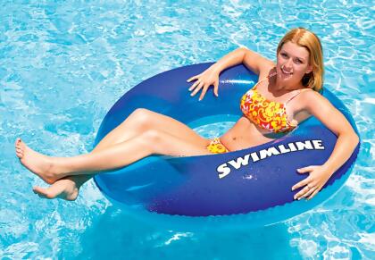 Swimline 48 Round Inflatable 1-person Swimming Pool Inner Tube