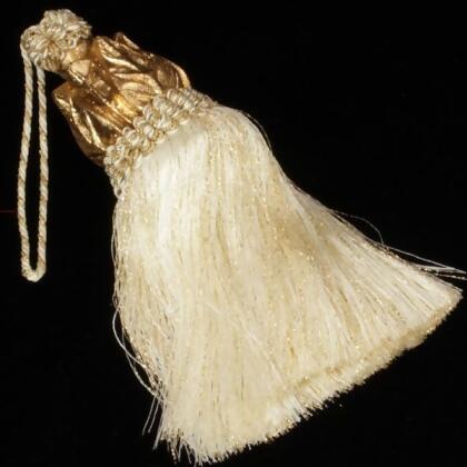 Pack of 6 Gold Decorative Metallic Cumberland Tassels with Resin Head 6