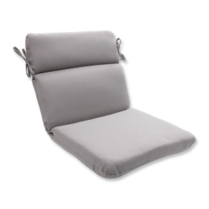 21 x 40.5 Gray Reversible Outdoor Patio Rounded Corner Chair Cushions - All