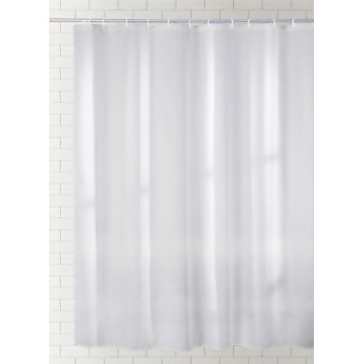 6' Solid White Bathroom Collections and Essentials Shower Curtain 