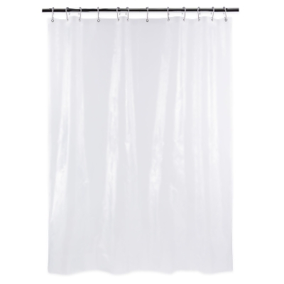 6' Solid Clear Bathroom Collections and Essentials Shower Curtain 
