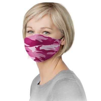 Pink Camouflage Reusable Safety Adult Face Mask with Filter 