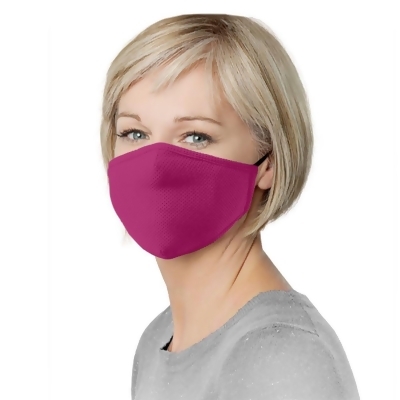 Pink Solid Reusable Safety Adult Face Mask with Filter 