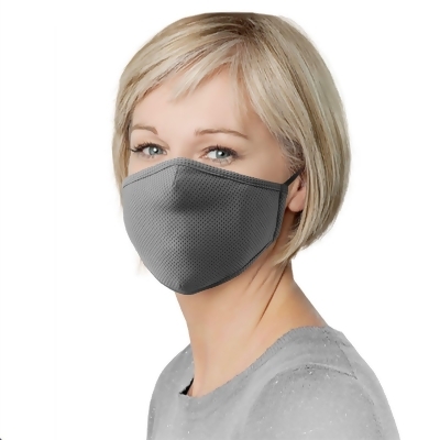 Gray Solid Reusable Safety Adult Face Mask with Filter 