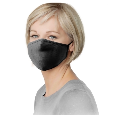 Black Solid Reusable Safety Adult Face Mask with Filter 