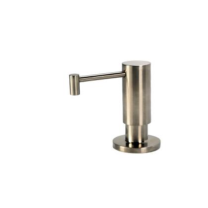 AquaNuTech Soap and Lotion Dispenser with Straight Spout, Brushed Nickel 