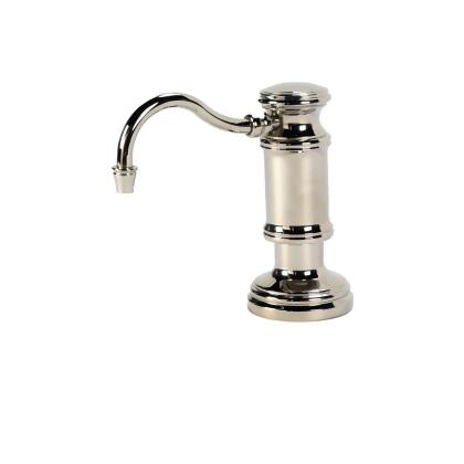 AquaNuTech Traditional Soap and Lotion Dispenser with Hook Spout, Polished Nickel 