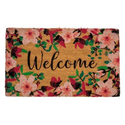 Natural Coir Blossoming Floral Outdoor Rectangular 