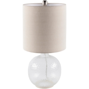 Surya Nereus Traditional Table Lamp With Beige And Nickel Finish NRU-001