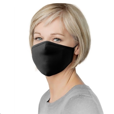 Black Solid Reusable Protective Adult Face Mask with Filter 