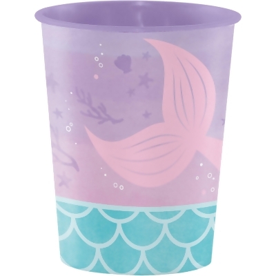 Club Pack of 12 Purple and Blue Iridescent Mermaid Party Favor Cups 4.5