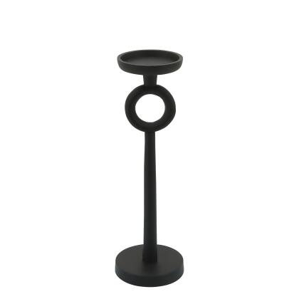 Kingston Living 13 inch Black Pillar Candle Holder