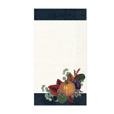 Pack of 12 Rectangular Fall Thanksgiving Polyester Guest Towels 8
