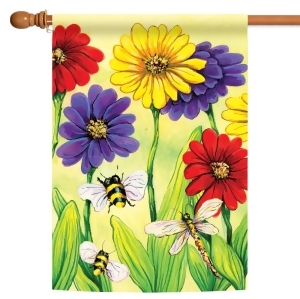 UPC 017917000252 product image for Flower and Bee Outdoor House Flag 40