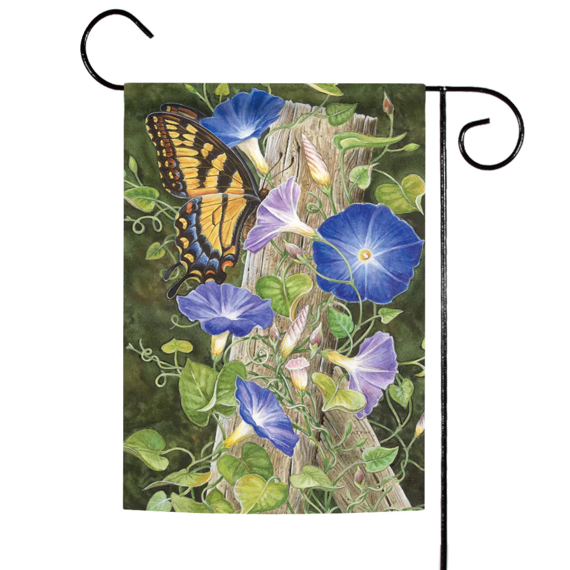 Swallowtail Butterfly Flower Outdoor Garden Flag 18