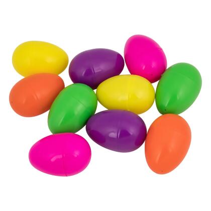 10ct Assorted Multicolored Fillable Easter Eggs 3