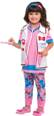 Pink and White Vet Girl Toddler Halloween Costume - Large 