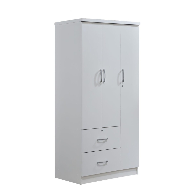 Armoire Spike 112/185cm avec rideau - chêne/écru