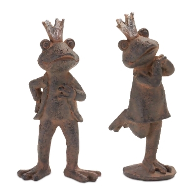 Set of 6 Royal Frog Outdoor Garden Figurines 6.5