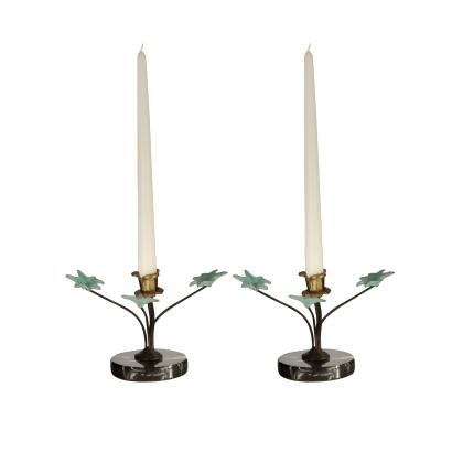 Set of 2 Maple Leaf Candle Holders 9