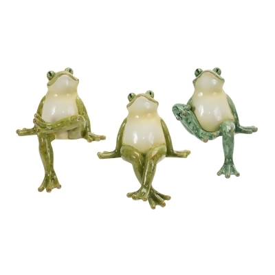 Set of 3 Frog Shelf Sitters Tabletop Decor 7