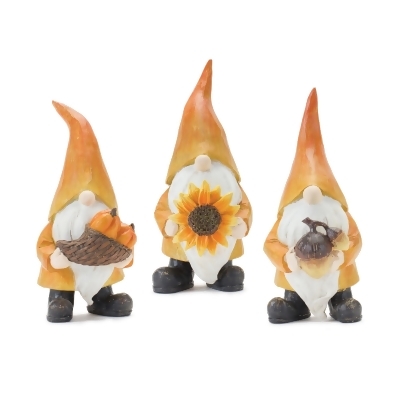 Set of 3 Gnome Fall Harvest Figurines 8