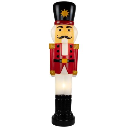 Northlight 59 Lighted Retro Style Blow Mold Nutcracker Soldier Outdoor Christmas Decoration