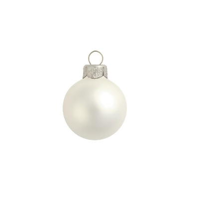 40ct Silver Matte Finish Glass Christmas Ball Ornaments 1.5
