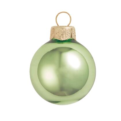 Green Shiny Finish Glass Christmas Ball Ornaments 7