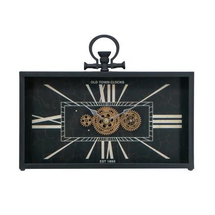 Rectangular Gears Table Clock - 17.75