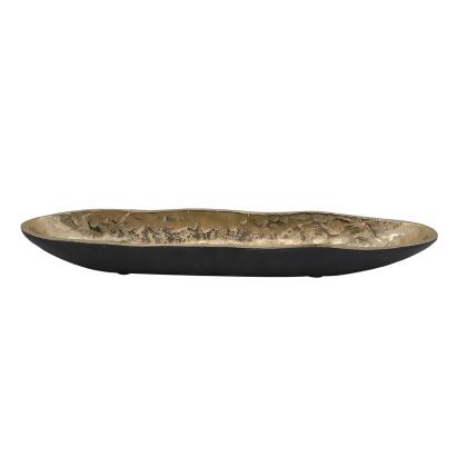 Decorative Aluminum Oval Bowl - 15.75