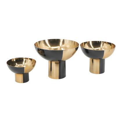 Decorative Brass Finish Aluminum Bowls - 9.75