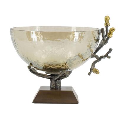 Smoke Luster Glass Bowl with Twig - 9