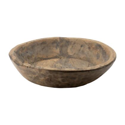 Large Carved Wooden Decorative Bowl - 21.25