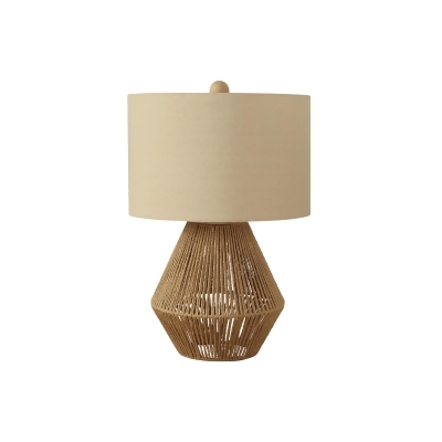 Textured Rope Table Lamp with Beige Shade - 21.75