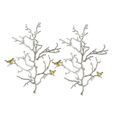 Branch with Bird Accents Wall Sculptures - 22