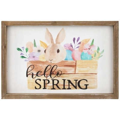 Hello Spring Framed Easter Wall Sign - 11.75