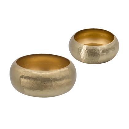 Round Decorative Aluminum Bowls - 12.2